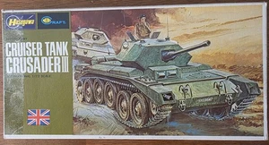 HASEGAWA MINICRAFT 1/72 WW2 BRITISH ARMY CRUSADER Mk.III CRUISER TANK KIT# 726 - Picture 1 of 3