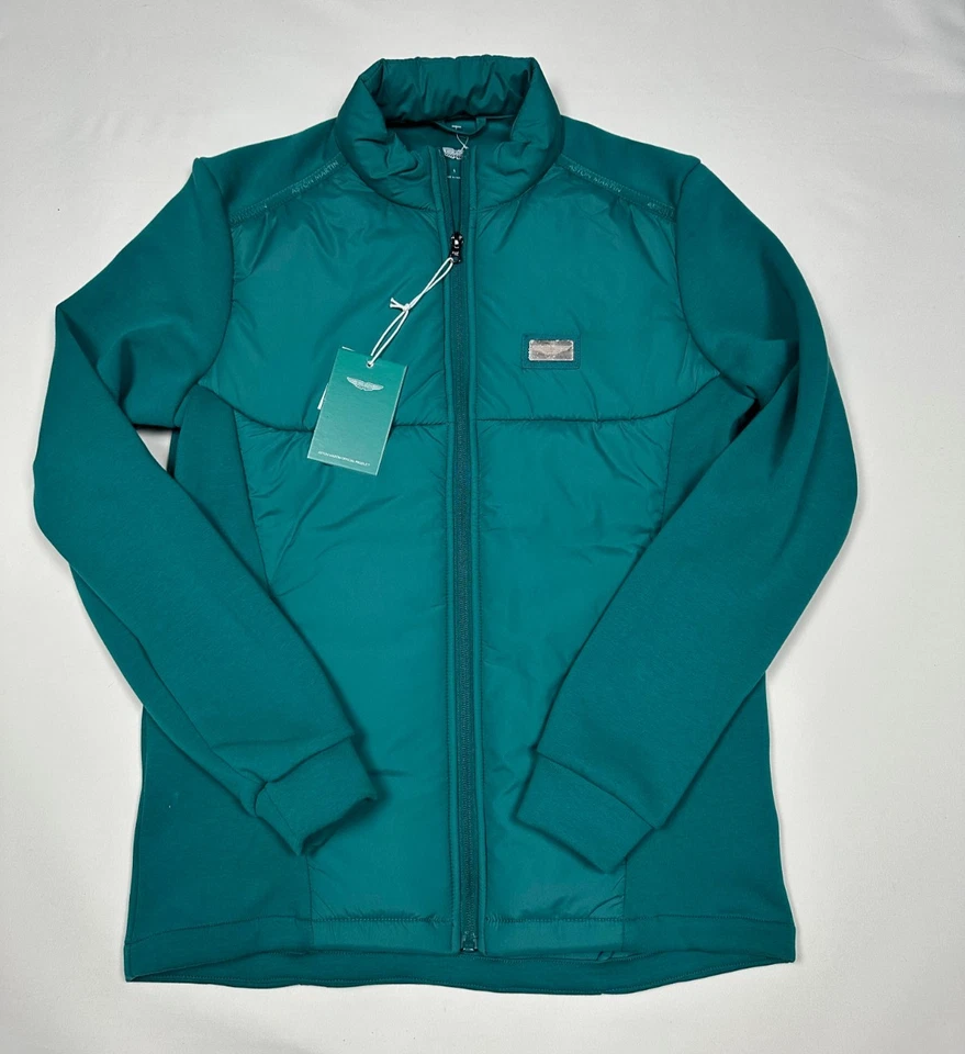 Aston Martin Green Hybrid Jacket | Mens Adult Small | Official Product Full Zip - Image 1 of 4