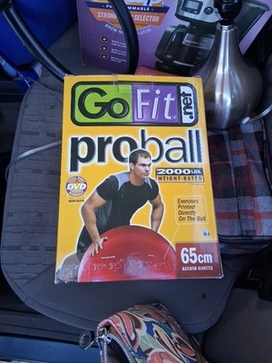 GoFit Proball Stability Exercise Ball DVD Pump 65CM New in Box Complete - Image 1 of 4
