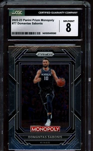 2022-23 Panini Prizm Monopoly #77 Domantas Sabonis Kings CGC 8 NM-MT - Picture 1 of 1
