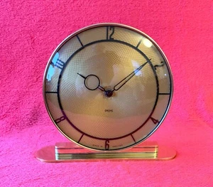 Vintage Large Smiths Desk Mantel Brass Clock - Picture 1 of 8