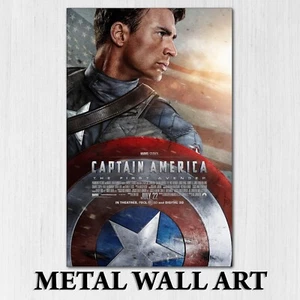 Movie Poster Captain America Film Memorabilia Metal Sign Retro Cinema Classic - Picture 1 of 1