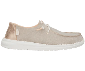 HEY DUDE Wendy Metallic Sparkle Sneaker Slipper Mokassin Leichtgewicht rose gold - Bild 1 von 6