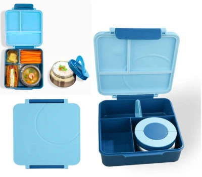 Fiambrera Bento para Adultos, Niños, Termo de Acero Inoxidable Tarro de Alimentos, A Prueba de Fugas Foto 1 de 4