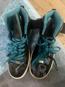 Nike Sweet Classic High Shoes Men Sneakers Patent Black And Blue Size 10 - Picture 1 of 5