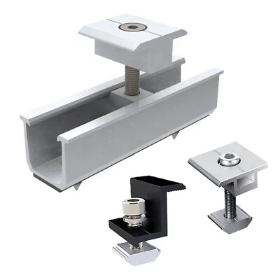 Solar Halterung Solarpanel Schiene Solarmodul PV Halter Endklemmen Mittelklemmen