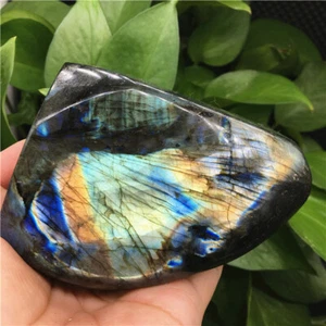 450g Natural Crystal Labradorite Rock Polishing Rough Stone Sample X256 - Picture 1 of 10