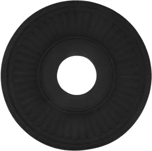 Black PU Ceiling Medallion Decorative Ceiling Fan Medallion Home Lighting Ceilin - Picture 1 of 12