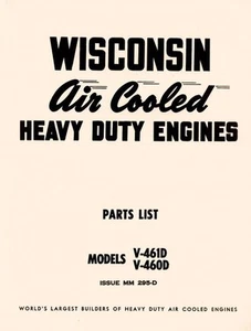 Piezas manuales de motores refrigerados por aire WISCONSIN V-461D V-460D - Imagen 1 de 4