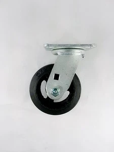 5" x 2" Rubber On Cast Iron Caster - Swivel - Picture 1 of 2