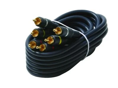 Python SUPERIOR GRADE Stereo Audio/Video Cable 75ft 3 RCA Male-Male BEST QUALITY - Image 1 of 2