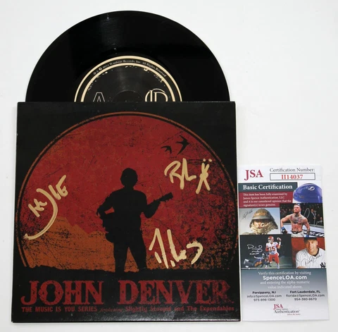 SLIGHTLY STOOPID SIGNED JOHN DENVER COVERS 7" Vinyl RECORD RSD AUTOGRAPH JSA COA Cover