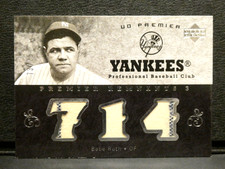 2007 Upper Deck Premier Remnants Babe Ruth Game Used Triple Patch 73/75 #PR3-BR