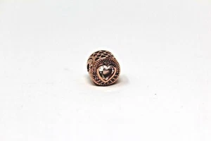 Essence COMPASSION Genuine PANDORA Rose Gold Plated/Cz LOVE HEART Charm/Bead NEW - Picture 1 of 6