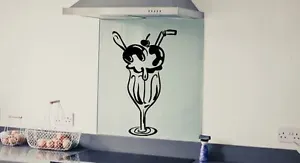  Ice cream sundae Knickerbocker glory restaurant Vinyl wall art Decal Sticker - Picture 1 of 4