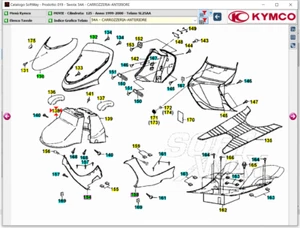 00154138 SEMIPARAFANGO ANTERIORE NERO PLASTICA KYMCO MOVIE 99 2000 VIVIO 2000 - Foto 1 di 4