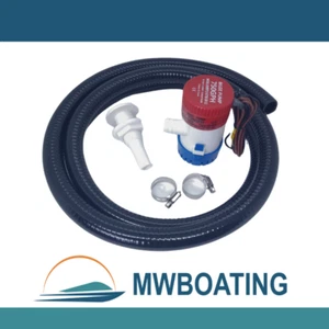 Bilge Pump Plumbing Kit 3/4" - Pump - 2 Metres Hose - Skin Fitting - SS Clamps - Picture 1 of 10