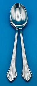 2 Oneida CLARETTE Oval Suppe Platz Löffel 6 7/8" Edelstahl Besteck Gemeinschaft - Bild 1 von 12