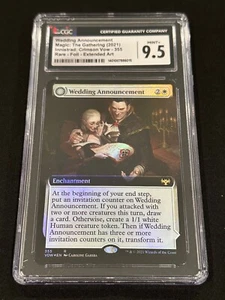 MTG Innistrad Crimson Vow Wedding Announcement Rare Foil Extended Art CGC 9.5 - Picture 1 of 2