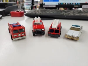 Vintage Lot Of 4 Diecast Toy Cars. Unbranded. Emergency Vehicle - Picture 1 of 10