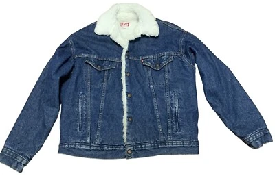 Chaqueta vaquera Levis años 80 Trucker Sherpa M 70609 Denim Boa Jacket EE. UU. Foto 1 de 4