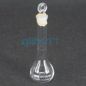 20ml Borosilicate Glass Lab Volumetric Flask With Stopper Class A - Picture 1 of 4