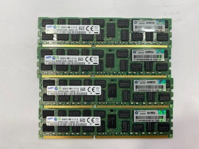 4x Samsung 16GB 2RX4 PC3-14900R Memory Modules - Image 1 of 1