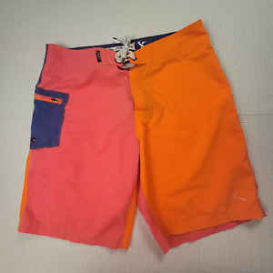 Lost Enterprises Unfiltered Neon Board Shorts Men's 33"x9" Colorful Retro Look