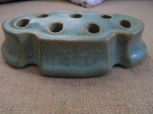 Fulper Flower Frog, Long Oval Vintage Ceramic Art Pottery - Picture 1 of 7
