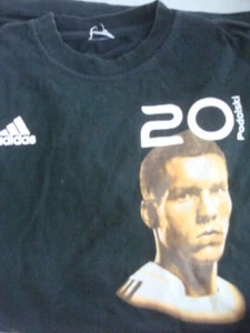 ADIDAS T-Shirt Herren XL Podolski 20 schwarz - Bild 1 von 2