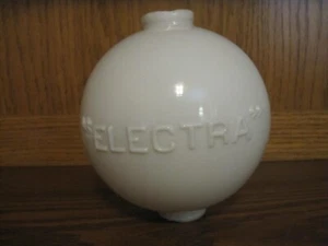1890s WHITE MILKGLASS "ELECTRA" GLASS LIGHTNING ROD BALL - Picture 1 of 5