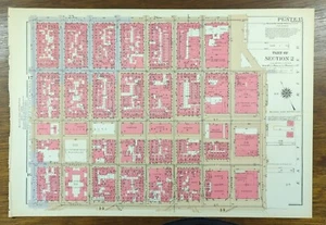 Vintage 1934 WILLIAMSBURG LOWER EAST SIDE MANHATTAN NEW YORK CITY Map GW BROMLEY - Picture 1 of 13