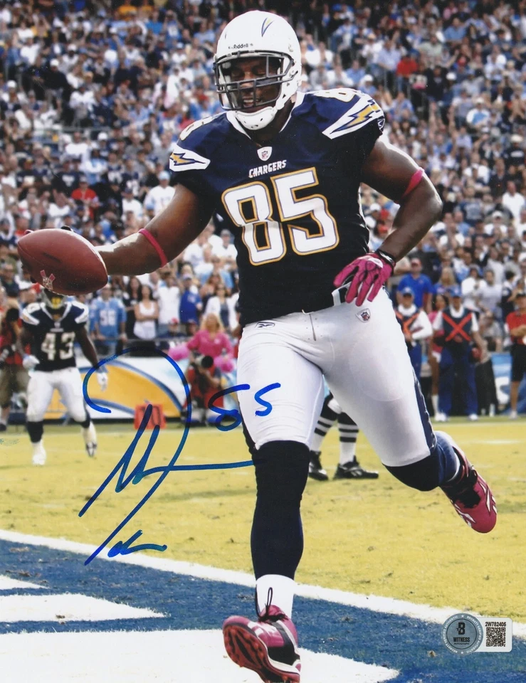 CARGADORES ANTONIO GATES SAN DIEGO BECKETT ACCIÓN AUTENTICADA FIRMADA 8x10 Foto 1 de 1