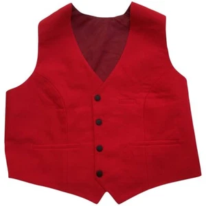 Chaleco Esmoquin Rojo Mujer Camarera Chaleco 4 Botones - Imagen 1 de 6