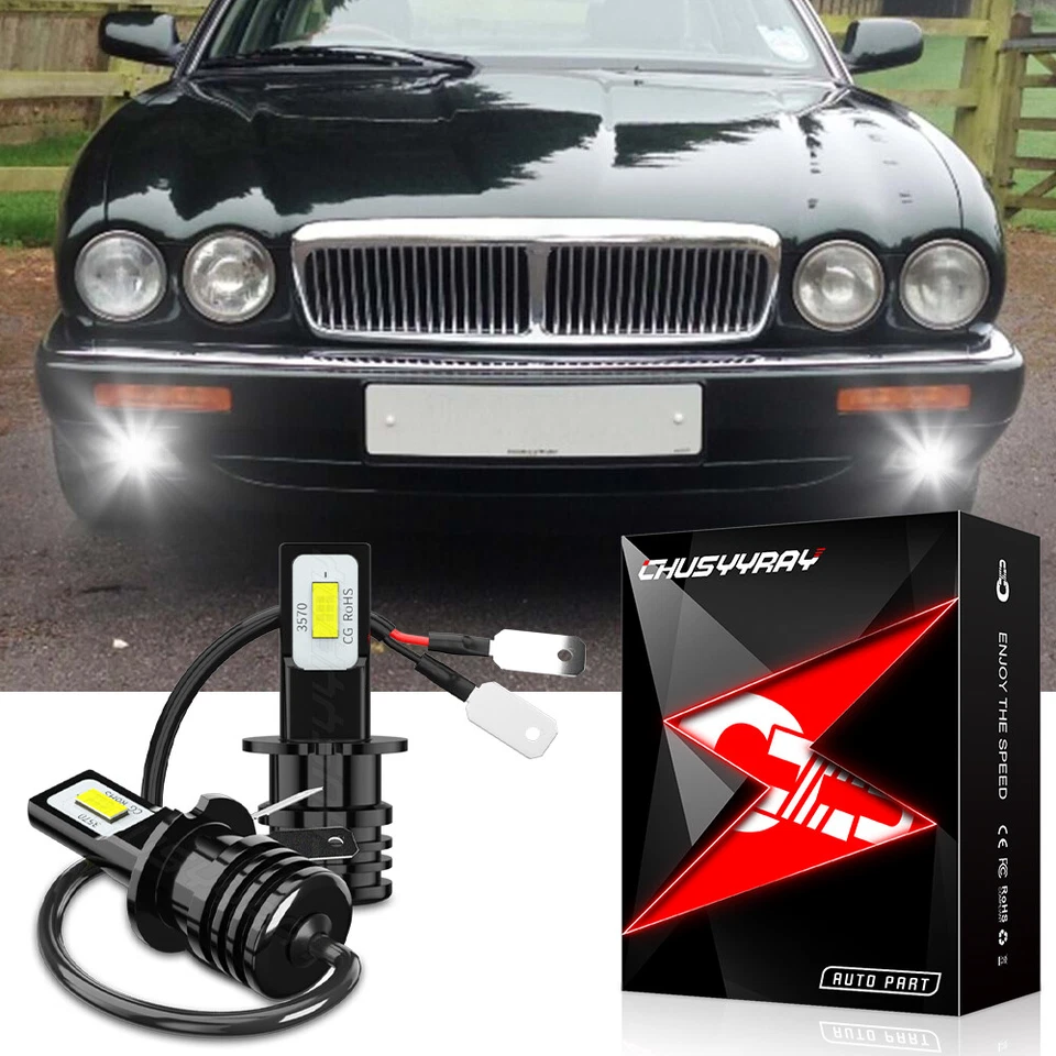 Kit de 2x bombillas antiniebla LED 6000K blanco para Jaguar XJ6 1995 1996 1997 H3 Foto 1 de 4