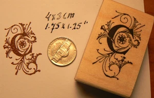 Monogram Letter C rubber stamp WM P41 - Picture 1 of 2