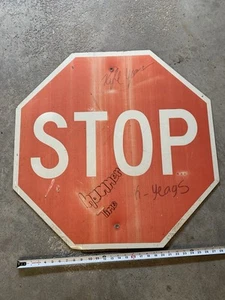 Vintage Straßenverkehrsschild authentisch nicht mehr produziert STOP 30"x30" amerikanisch - Bild 1 von 2