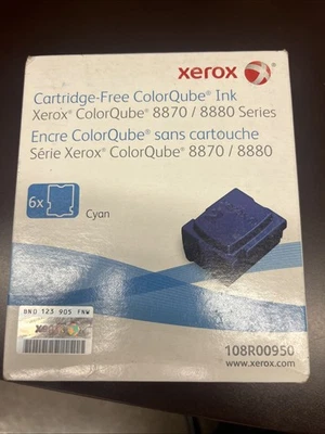 Genuine Xerox ColorQube 8870/8880 Cyan 6X Solid Inks 108R00950 8870DN 8880DN - Image 1 of 2