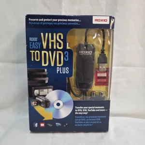 Roxio VHS to DVD 3 Plus Easy Converter Transfer VHS Hi8 Video8 to DVD Windows - Picture 1 of 6