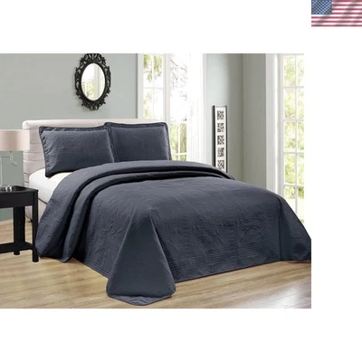 Cobertor de carbón de lujo de 3 piezas para King/California King - Lavable a máquina Foto 1 de 2