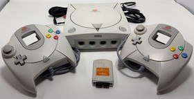 Complete Sega Dreamcast Console System W/ 2 Controllers & Memory Card