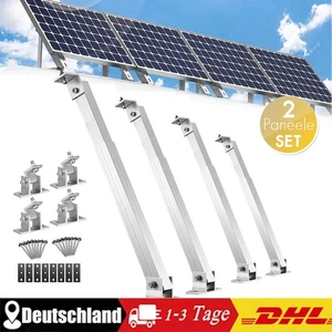 PV Solar Modul Halter Wand Dach Boden Balkonkraftwerk 2 PANEELE Montage SET! - Bild 1 von 6