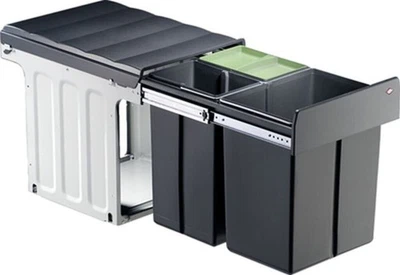 WESCO® Abfallsammler Mülleimer Trio-Master 410 S/400-3 mit Biodeckel anthrazit - Bild 1 von 3