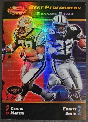 2000 Bowman's Best Best Performers #97 Curtis Martin Emmitt Smith Jets Cowboys - Image 1 of 2