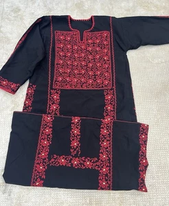 Vestido Tatreez Vintage Palestino Tradicional Thobe - Bordado a Mano - Imagen 1 de 12