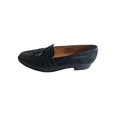 Zapatos de vestir sin cordones Sandro Moscoloni Italia para hombre mocasín 9,5 de cuero negro Foto 1 de 4