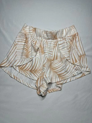 Pantalones Cortos Roxy Para Mujer Pequeños Palmera Capas Verano Mezcla de Lino Foto 1 de 4