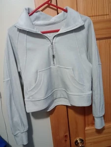 Lululemon Scuba Oversized Funnel Neck Half Zip Womens XS/S White Velvet - Picture 1 of 9