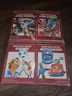 8 VINTAGE USED SEARS TELEGAMES TARGET FUN RACE SPACE ARMADA SPEEDWAY II MORE - Image 1 of 4