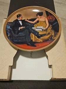 Norman Rockwell Flirting in the Parlor Colle Tischteller in OVP - Bild 1 von 7